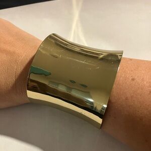 Wide Gold Cuff Bracelet